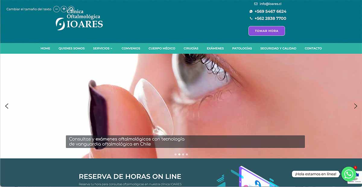 Clínicas oftalmógicas en Santiago
